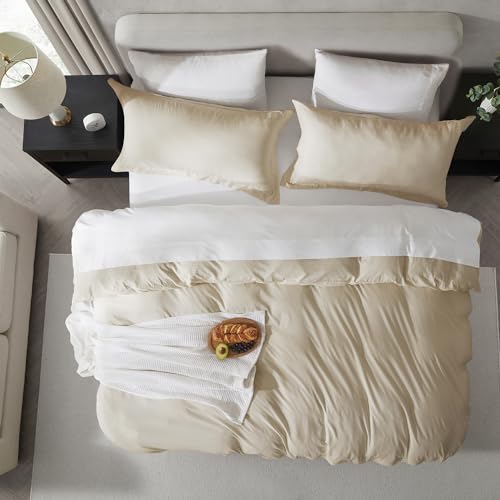 Nestl Navy Blue Duvet Cover Full Size - Soft Prewashed Full Size Duvet Cover Set, 3 Piece, with Zipper Closure, 1 Duvet Cover 80x90 inches and 2 Pillow Shams