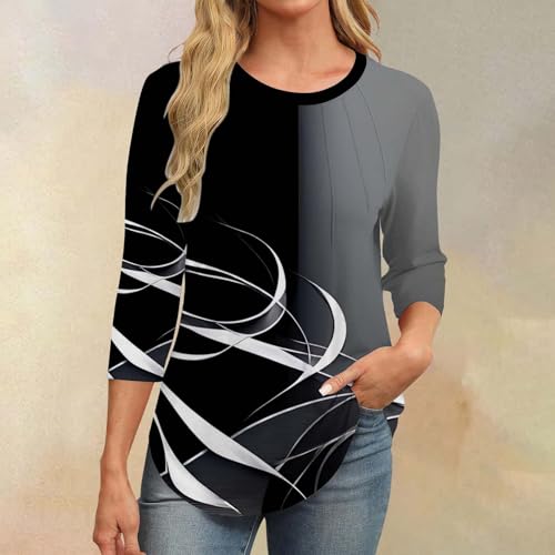 Kiosan Coupon Deals,Amazon Haul Items Under 20,3/4 Sleeve T Shirts for Women,Clearance Items for Women,Summer Blouses,After Christmas Clearance,Clearance Clothes,Shirts for Women