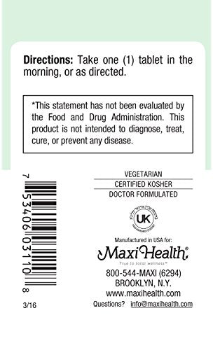 Maxi Health B-6 - Vitamin B6-100 mg Cardiovascular Health - 100 Tablets - Kosher (100 Count, Pack of 2)