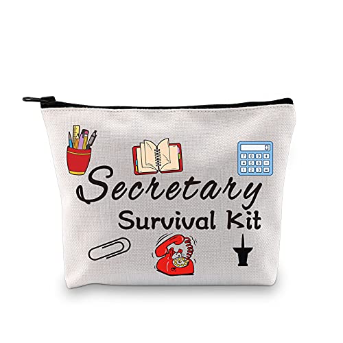 GJTIM Secretary Gift Secretary Day Gift Secretary Admin Appreciation Gift Secretary Survival Kit Zipper Pouch Makeup Bag (Secretary 2 Bag)