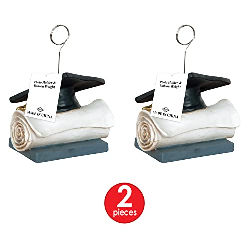 Beistle Grad Cap Photo/Balloon Holder Party Accessory Pack of 2