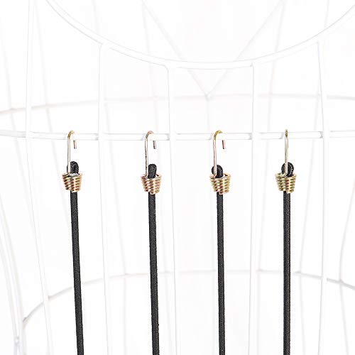 XSTRAP STANDARD 10-Inch Mini Bungee Cords 20 Pieces Rubber Stretchy Bungee Cords with Steel Hooks for Tarp Covers, Canvas Canopies, Motorcycle, Cargo, Hang Christmas Ornaments