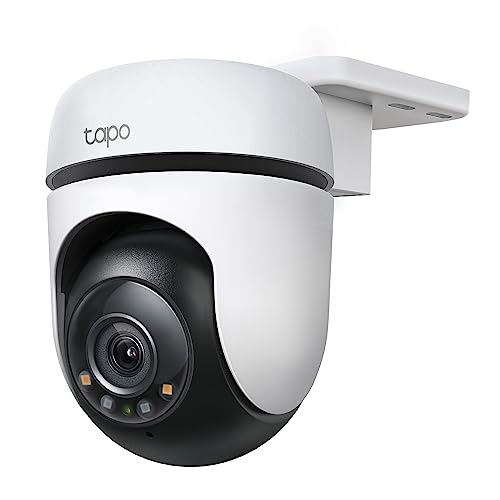 Tapo 2K Outdoor Wired Pan/Tilt Security Wi-Fi Camera, 360° View, Motion Tracking, Works w/Alexa & Google Home, Color Night Vision, Free AI Detection, Cloud & SD Card Storage(up to 512GB), Tapo C510W