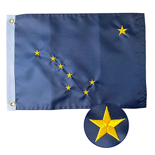 A-ZCOVER Minnesota State Flag, 12x18 Inch Mn State Boat Flag, Minnesota Flag Made in USA, Double Sided Minnesota Flags with 2 Brass Grommets, Heavy Duty Indoor and Outdoor Decor