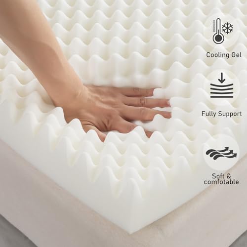 WhatsBedding 3 Inch Memory Foam Mattress Topper Twin Size with Cooling Cover, Memory Foam Bed Topper with Removable & Washable Cover Rayon from Bamboo for Back Pain (75x39x3in)