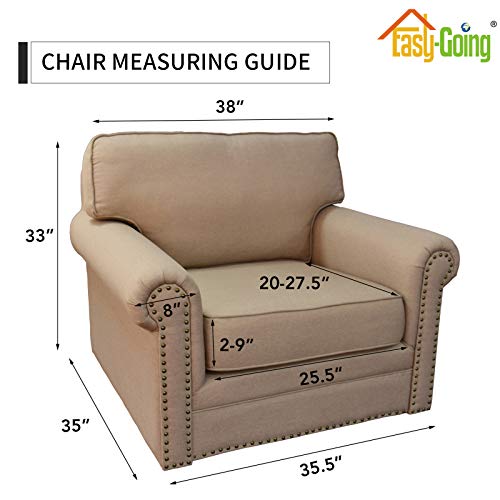 Easy-Going 3 Pieces Stretch Couch Cover Sofa Cover for Dogs Washable Sofa Slipcover for 2 Separate Cushion Couch Spandex Jacquard Fabric Elastic Furniture Protector for Pets, Kids (Wine, Loveseat)