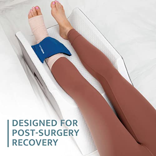 Kӧlbs Single Or Double Leg Elevation Pillow | Post Surgery Leg Pillow | Stylish Chic Jacquard Cover | Ankle Knee and Leg Support Pillow for Injury After Surgery (Adjustable)