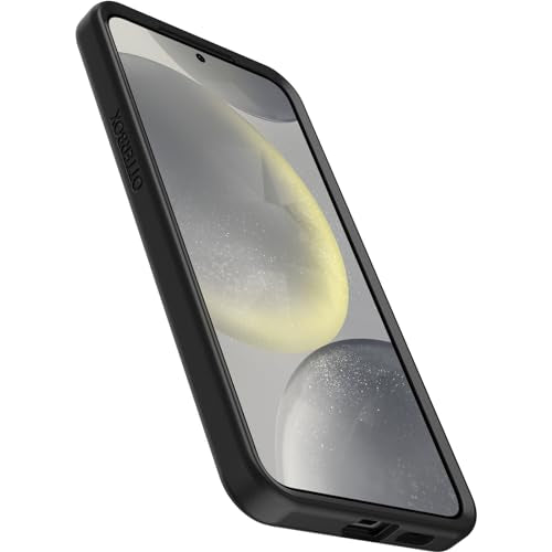 OtterBox Samsung Galaxy S24+ Symmetry Series Case - BLACK, ultra-sleek, wireless charging compatible, raised edges protect camera & screen