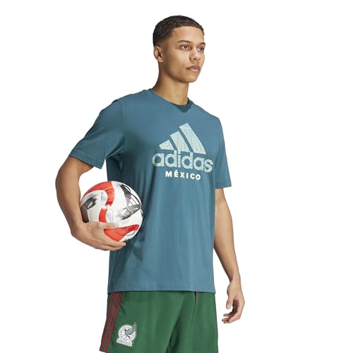 adidas Men's Mexico Alphaskin Graphic T-Shirt, Hazy Green, X-Small