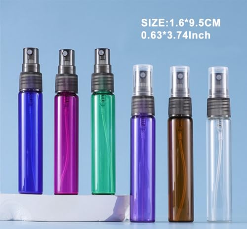 ZbFwmx 20 Pack Set 10ML Protable Refill Bulk Atomizer Spray Travel Perfume Bottle Hydrating Empty Bottle (Blue)