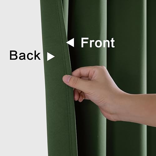XTMYI 2 Panels Grommet Short Curtains for Bedroom,Thermal Insulated Heat Refletive Sun Blocker Neutral Bay Window Curtains Living Room,48 Inch Length,Beige
