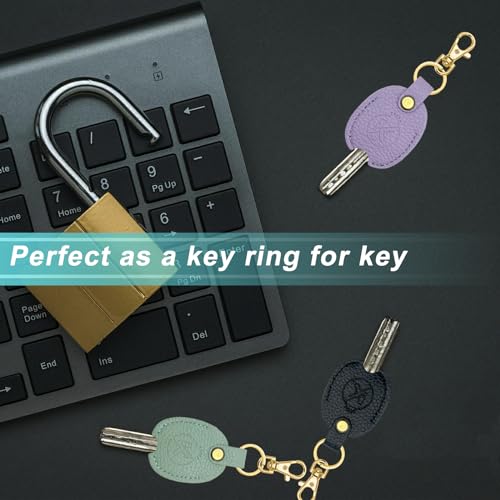KRSURERICHER Leather Key Sleeve for Broken Key, Key Fod Protector, Car Key Loop Replacment, Key Cover Keychain for Women, Men