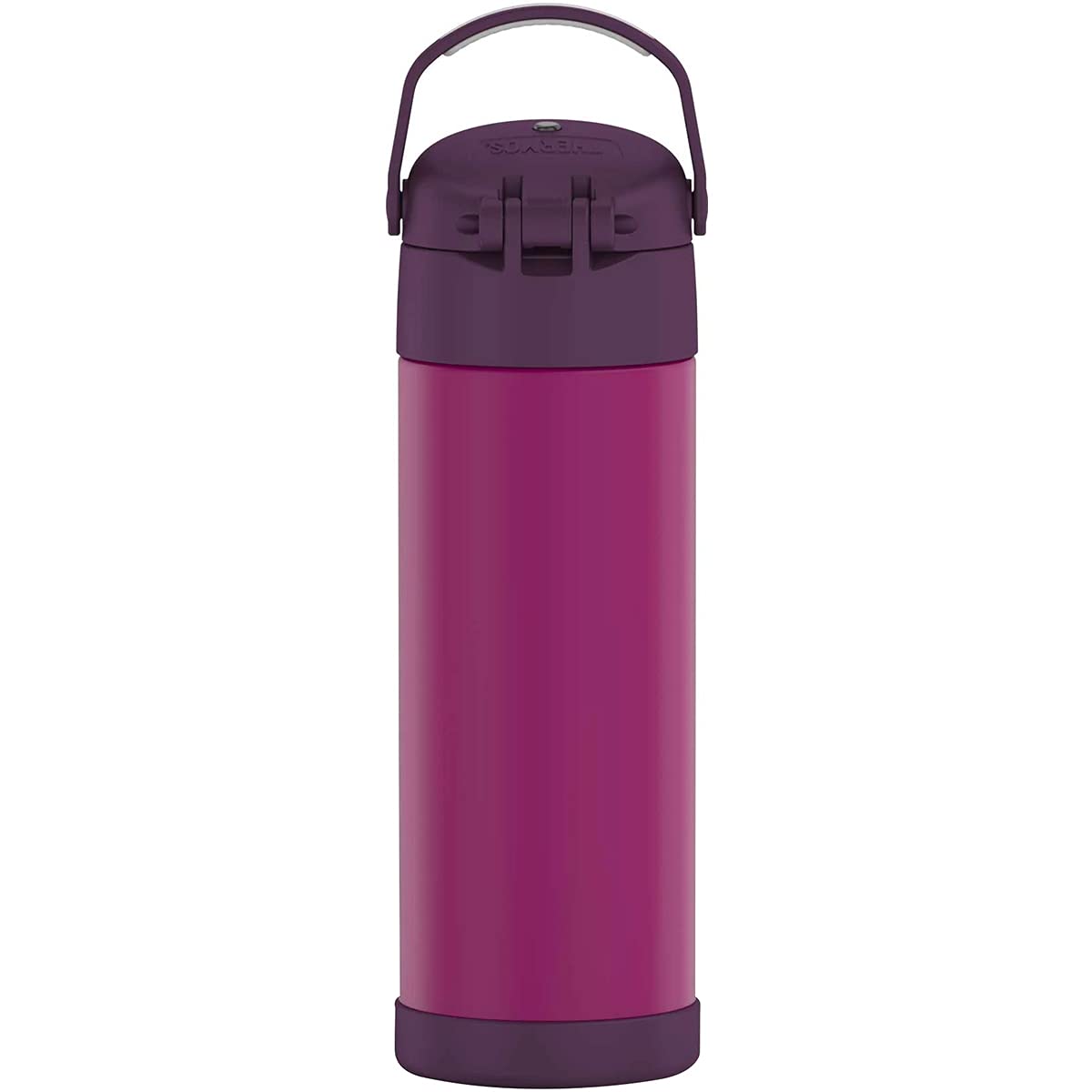 THERMOS FUNTAINER 16 Ounce Stainless Steel Vacuum Insulated Bottle with Wide Spout Lid, Red Violet