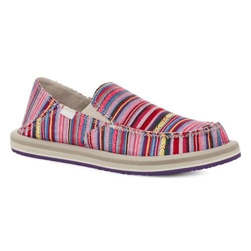 Sanuk Sidewalk Surfer Blanket Sneaker, Purple Multi, 3 US Unisex Little Kid