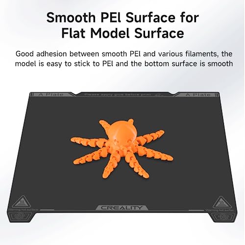 Creality Original K1 Build Plate PEI Sheet, 235x235mm Smooth Surface Flexible Removable Spring Steel Print Platform for Ender 3S1/3 S1 Pro/3 Neo/3 V2 Neo/5 S1/3V3 SE/KE K1C(Without Magnetic Base)