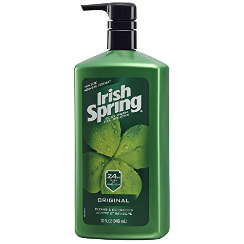Irish Spring Gear Men's Body Wash, Exfoliating Clean with Volcanic Minerals - 18 fluid ounce (4 Pack)