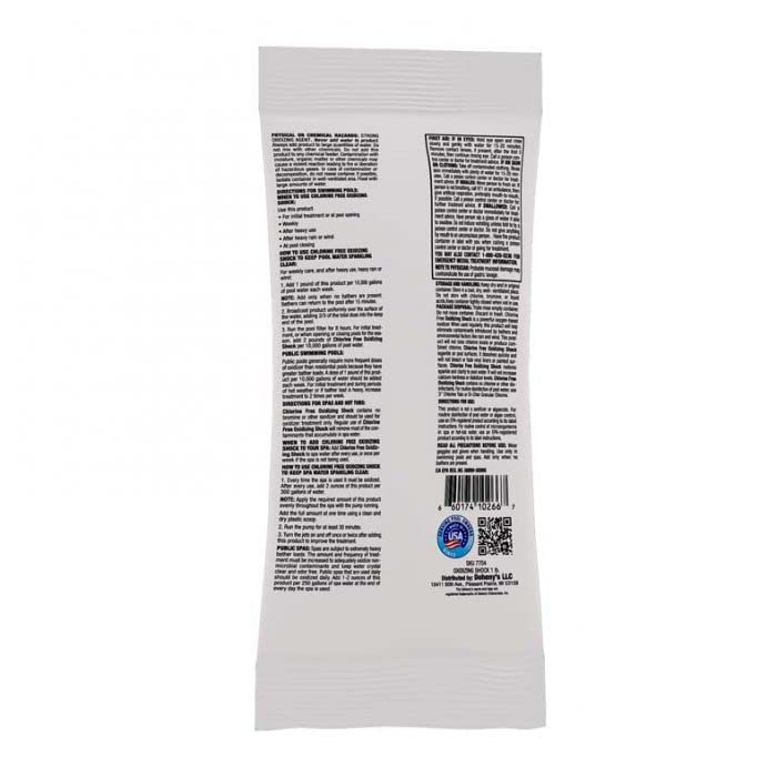 Doheny's Chlorine-Free Oxidizing Shock | Fast-Dissolving, Non-Chlorine Pool Shock | Removes Chloramines & Boosts Free Chlorine | Safe to Swim 15 Minutes After Application | 6 x 1lb Bags (6lb Total)
