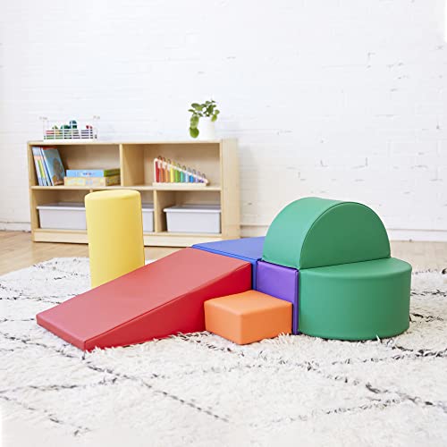 ECR4Kids SoftZone Crawl and Climb Playtime Playset, Building Blocks, Assorted, 6-Piece