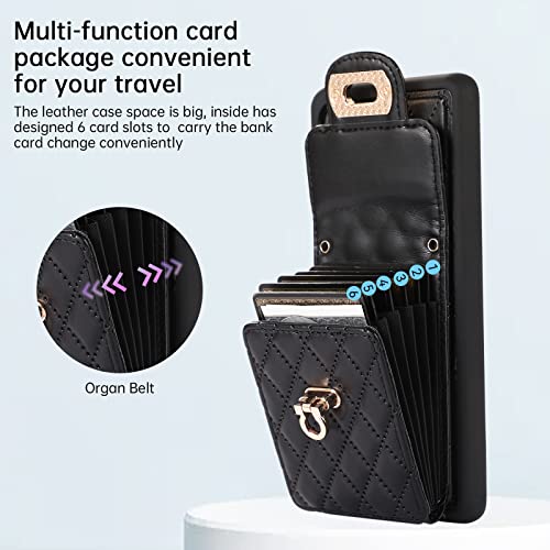 Phone Case for Samsung Galaxy S20 Ultra 5G Wallet Cover with Credit Card Holder Shoulder Crossbody Strap Long Lanyard Leather Cell Accessories S20ultra 20S S 20 A20 S2O 20ultra G5 Women Girls Black