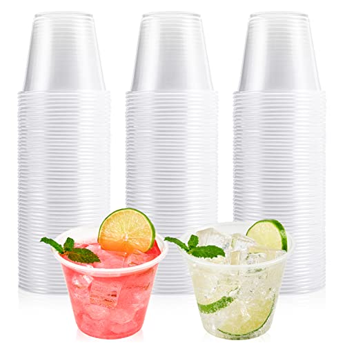 Lilymicky 300 Pack 9 oz Plastic Cups, Disposable Clear PLastic Cups, 9 Ounce Party Cups for Cocktail, Parties, Thanksgiving, Christmas Party