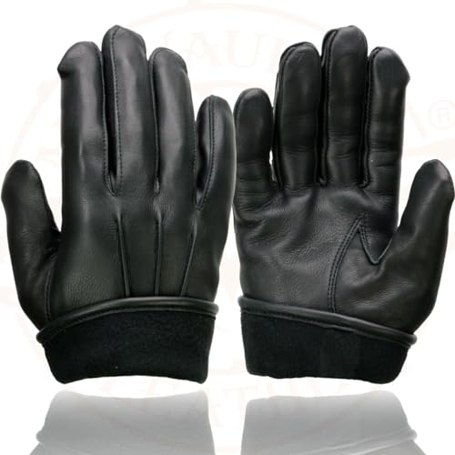 Milwaukee Leather SH865 Men's Black Thermal Lined Deerskin Motorcycle Hand Gloves W/Sinch Wrist Closure - X-Small