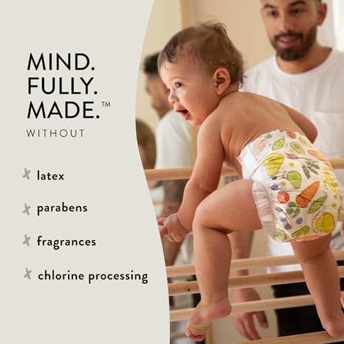 The Honest Company Clean Conscious Diapers | Plant-Based, Sustainable | So Delish + All The Letters | Super Club Box, Size 5 (27+ lbs), 84 Count