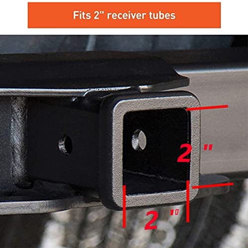 American Flag Metal Trailer Hitch Cover for 2 inch Receivers（with 5/8-Inch Pin Diameter Trailer Hitch Lock ） (Black)