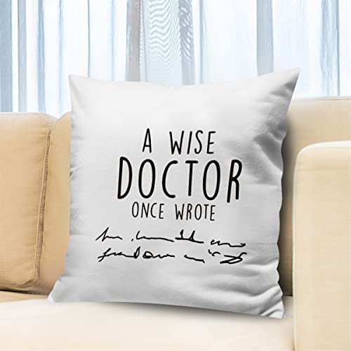 Doctor 18x18 Pillow Cover, Throw Pillow Covers, Doctor Gifts Birthday Retirement Gifts for Coworker Doctor Friendship Gifts for Women Friends, Square Pillow Cases for Couch Bed Sofa Car Bedroom