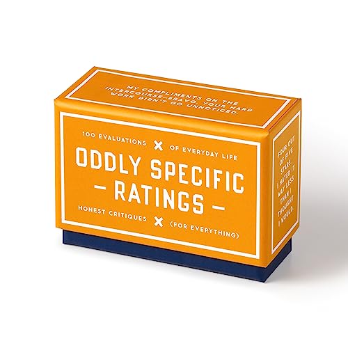 Brass Monkey Oddly Specific Ratings – 100 Double Sided Cards Featuring Unique Reviews And Space To Give A Star Rating