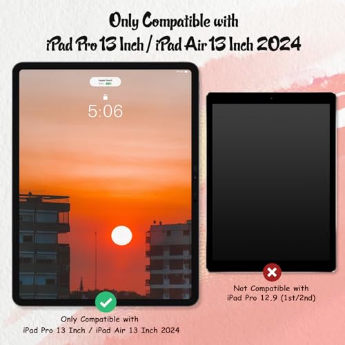 bersem 2 Pack New Paper Nano Screen Protector for iPad Pro 13 Inch 2024 (M4) / iPad Air 13 Inch 2024 (M2), Matte PET Film for Writing, Nib Friendly, Anti-Glare, Easy Installation, Nano-Texture
