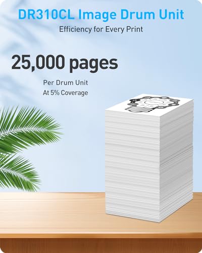 MasaiMara DR310CL DR-310CL DR310 Imaging Drum Unit for Brother HL-4150CDN HL-4570CDW HL-4570CDWT MFC-9460CDN MFC-9560CDW MFC-9970CDW Printer(25,000 Pages, Black, Cyan, Magenta, Yellow)