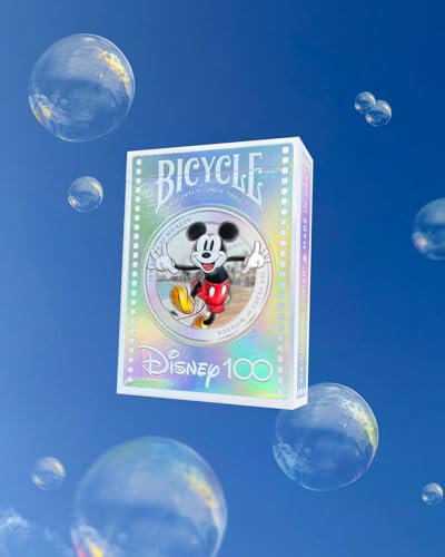 Bicycle Disney Limited Edition 100 Year Anniversary Playing Cards - Holographic Foil - Features 20+ Iconic Disney Characters