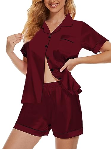 VENTELAN Women's Pajama Set Plus Size Super-Soft Short & Long Sleeve Top With Pants Two-piece Pjs Set,XL Champagne