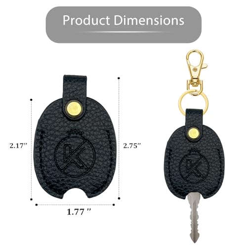 KRSURERICHER Leather Key Sleeve for Broken Key, Key Fod Protector, Car Key Loop Replacment, Key Cover Keychain for Women, Men