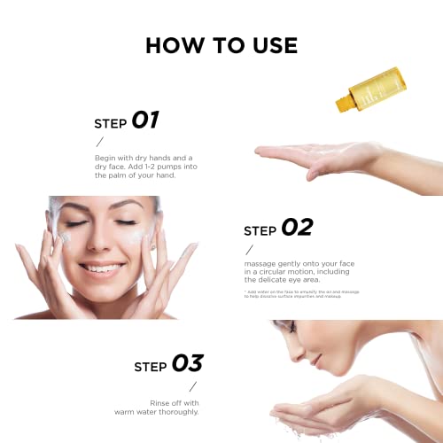 Hanskin PHA Pore Cleansing Oil and PHA Cleansing Balm, Sample Trial Size, Travel Size Mini Makeup Remover Set, Gentle Blackhead Cleanser for Sensitive Skin [30 ml/Pack of 2] + [8g/PHA Balm]