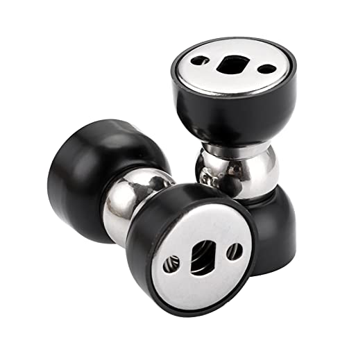 Sumnacon 2Pcs Powerful Magnetic Door Stoppers - Stainless Steel Mini Doorstops with Screws, Heavy Duty Magnetism Doorstops for Bedroom Bathroom Kitchen Home Office, Black