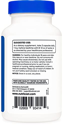 Nutricost Sleep Aid Complex (1330mg Serving) (90 Caps) (2 Pack)