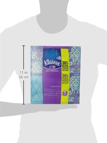 Kleenex Facial Tissue, Ultra Soft 75 Count (Pack of 4)