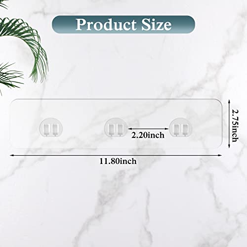 EAGMAK 2 Pack Transparent Shower Caddy Adhesive for Replacement, No Drilling , Soap Holder, Bathroom Storage Shelves and Kitchen Racks