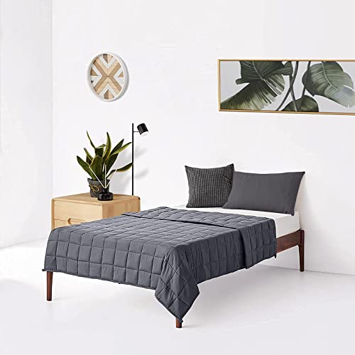 ZonLi Weighted Blanke t(80''x87'', 20lbs, King Size, Dark Grey), Weighted Blanket for Adults, High Breathability Heavy Blanket, Soft Material with Premium Glass Beads