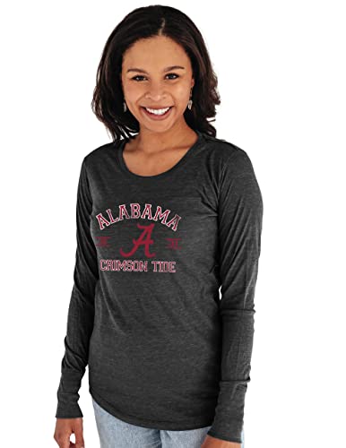 Blue 84 Women's Washington State Cougars Long Sleeve T Shirt Tri-Blend Mascot, Washington State Cougars Black, Large