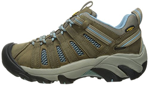 KEEN Women's Voyageur Hiking Shoe, Brindle/Alaskan Blue, 11 M US