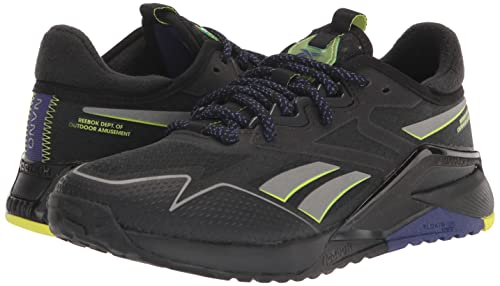 Reebok Unisex Nano X2 Tr Adventure Cross Trainer, Black/Bold Purple/Acid Yellow, 11 US Men