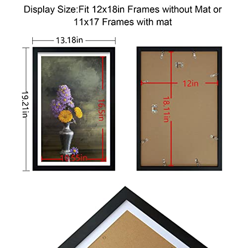 LUCKYLIFE 12x16 Frame Black for Wall Mounting, 2 Pack