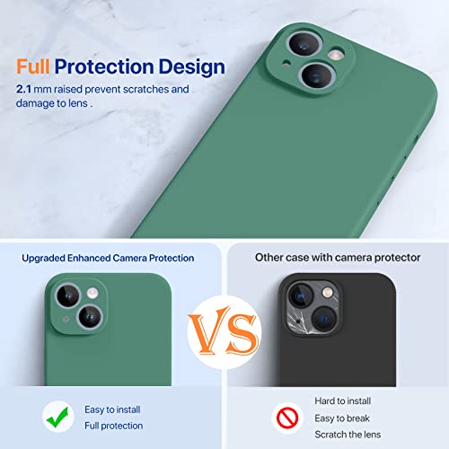 Miracase Designed for iPhone 14 Pro Case with Screen Protector, [Upgraded Camera Protection], Shockproof Liquid Silicone Rubber Phone Case Cover for 14 Pro 6.1 inch (Orange)