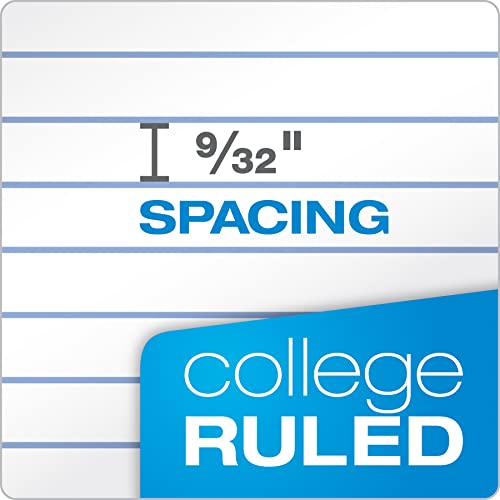 Oxford Spiral Notebook 8.5 X 11, 1 Subject, College Ruled, Water Resistant Cover, 100 Sheets - Pack of 6