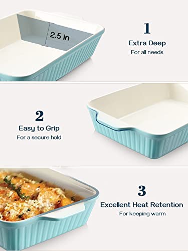 DOWAN Baking Dish, 9x 13 Casserole Dishes for Oven