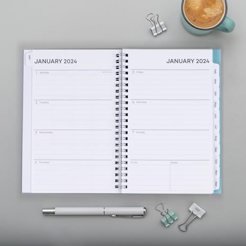 Blue Sky 2024 Weekly and Monthly Planner, January - December, 5" x 8", Frosted Cover, Wirebound, Chloe (144734)