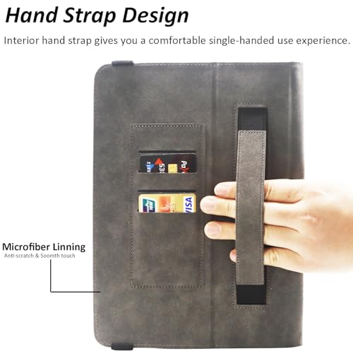 Universal 7 8 Inch Android Tablet Case, Nannxiebky Slim Folding Stand Folio Wallet Case Cover with Hand Strap for 7.0 8.0 Inch and All 7" - 8.5" Tablet, SkyBlue