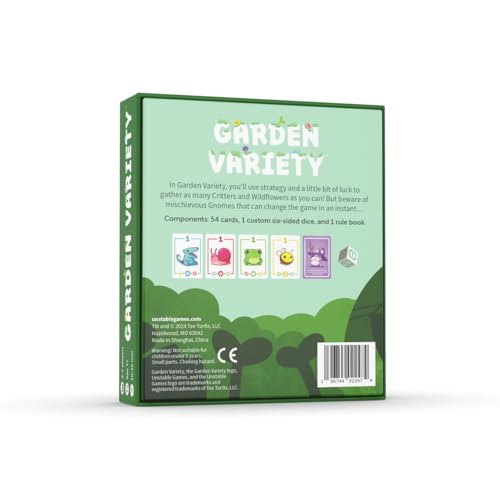 Unstable Games - Garden Variety Base Game - A quirky, easy to learn card game for Kids, Teens, Adults - 2-5 Players, ages 7+